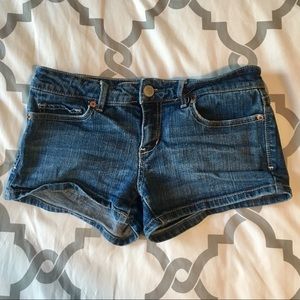 🩳 Aeropostale Denim Low Rise Shorty Shorts